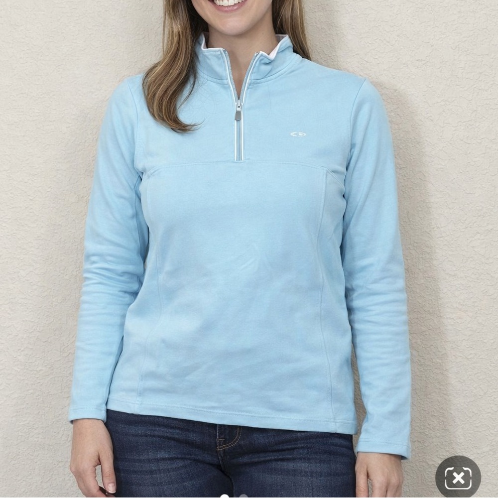 Champion Aqua Blue Quarter Zip Pullover